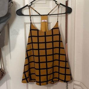 Black and mustard blouse